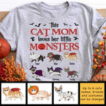 Custom Name Halloween Cat Mom Gifts for Women - Personalized Apparel