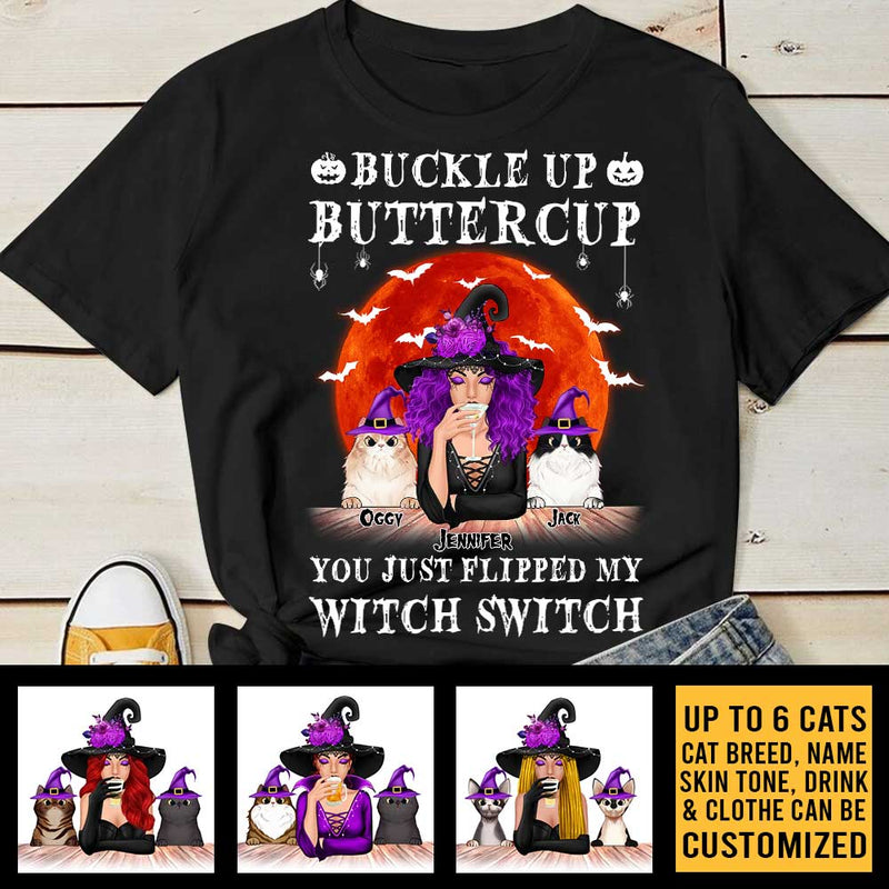 You Just Flipped My Witch Switch - Personalized Unisex T-Shirt, Halloween Ideas.