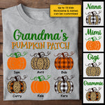 Custom Name Pumpkin Patch Gifts for Grandma - Personalized Apparel