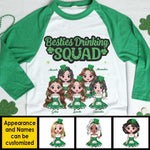 Custom Name St. Patrick's Day Bestie Drinking Squad Gifts - Personalized Raglan Shirt