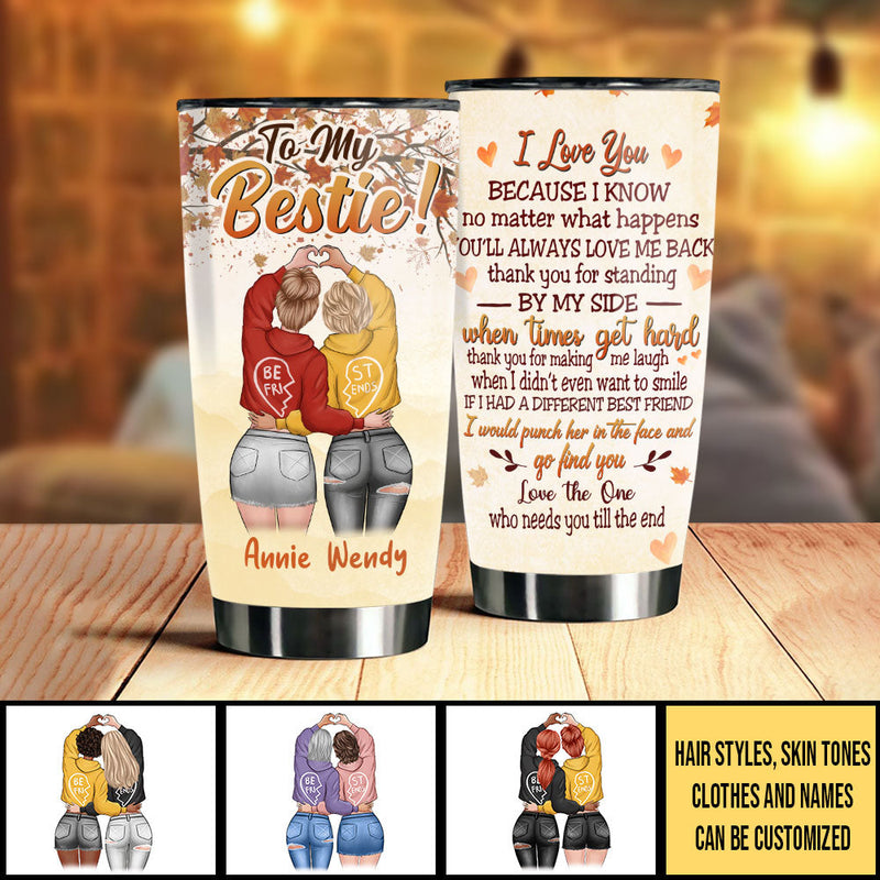 Custom Name Best Friend Gifts for Women - Personalized Tumbler