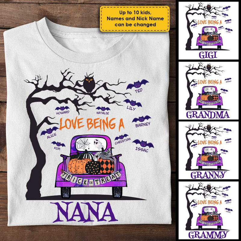 Love Being Grandma Halloween - Personalized Unisex T-Shirt