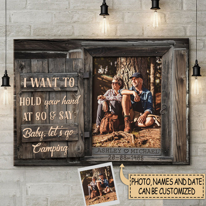 Custom Photo Camping Couple Gifts - Personalized Canvas