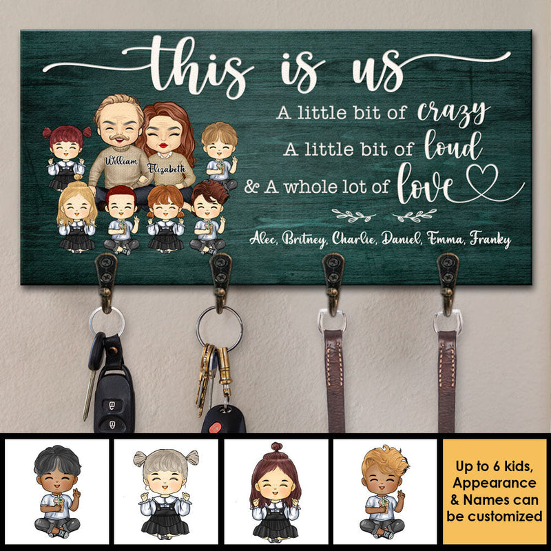 Custom Name Family Love Gifts - Personalized Key Holder