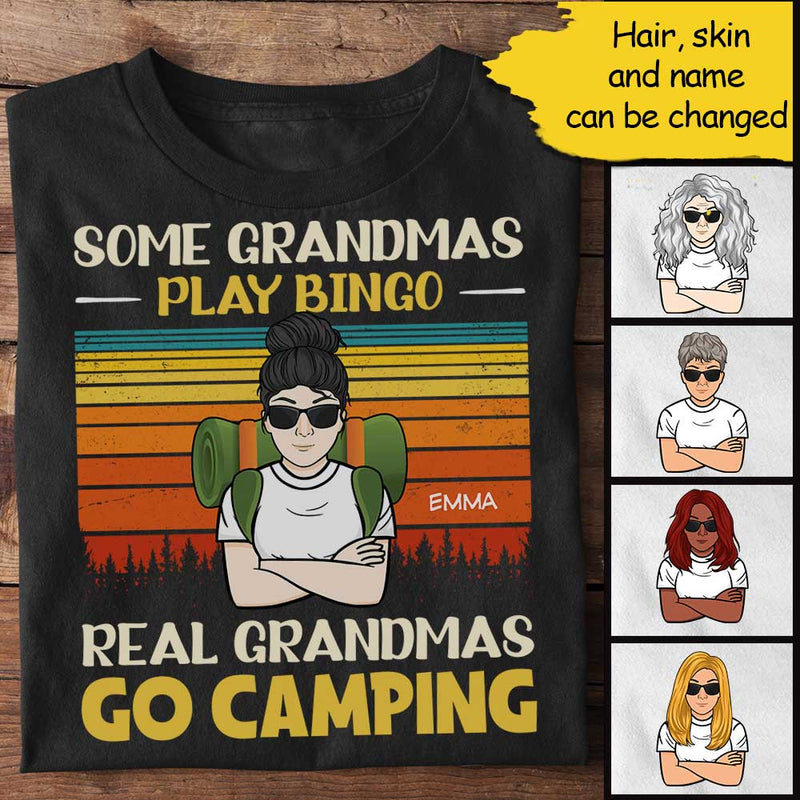 Custom Name Camping Grandma Gifts - Personalized Apparel