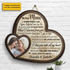 I Love You With All My Heart - Upload Image, Gift For Mom, Personalized Shaped Wood Sign