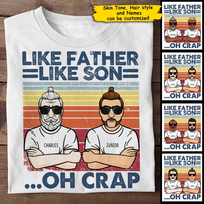 Custom Name Father Son Funny Gifts - Personalized Apparel