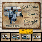 Custom Couple RV Travel Gifts - Personalized Metal Sign