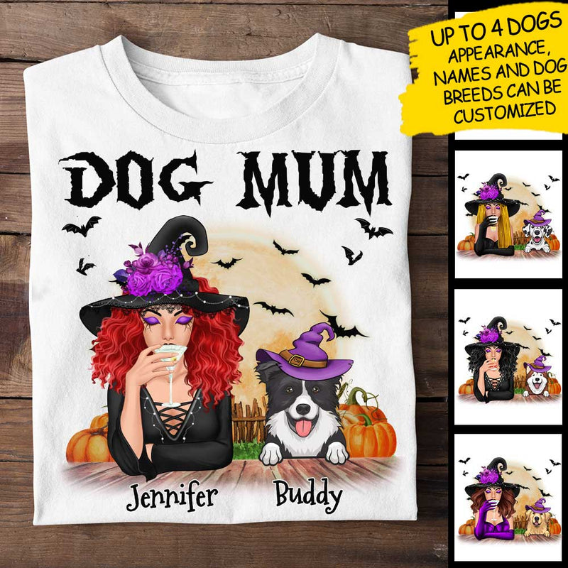 Custom Name Halloween Dog Mum Gifts - Personalized Apparel