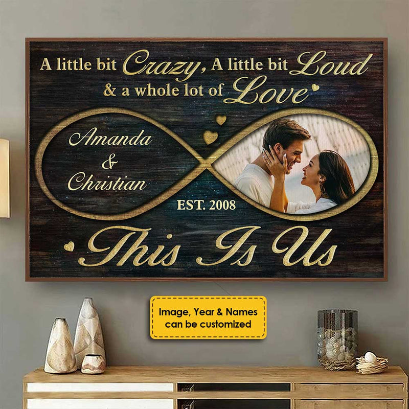 A Whole Lot Of Love - Personalized Horizontal Poster - Upload Image, Gift For Couples, Husband Wife