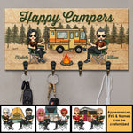 Custom Name Happy Campers Couple Gifts - Personalized Key Holder