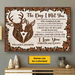 Custom Name Deer Couple Love Gifts for Couples - Personalized Poster