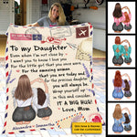 Custom Name Long Distance Mother Daughter Gifts - Personalized Blanket
