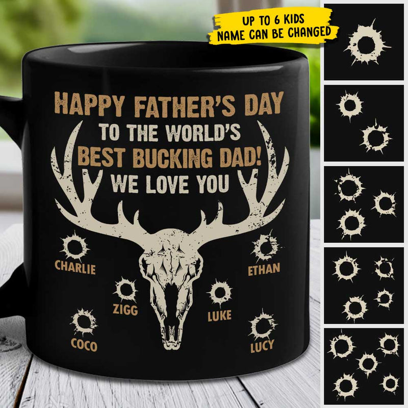 Custom Name Father’s Day Best Bucking Dad Gifts - Personalized Mugs