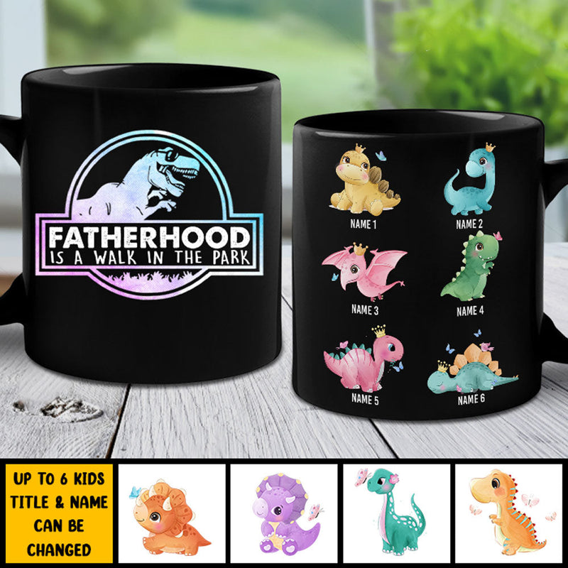 Custom Name Dinosaur Dad Gifts - Personalized Mugs