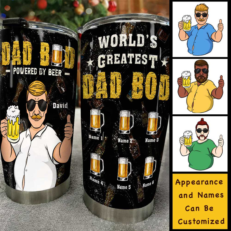 Custom Name Funny Beer Dad Gifts - Personalized Tumbler