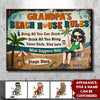 Grandpa’s Beach House Rules - Gift For Dad, Grandpa - Personalized Metal Sign