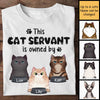 This Cat Servant Is Owned By - Personalized Unisex T-Shirt