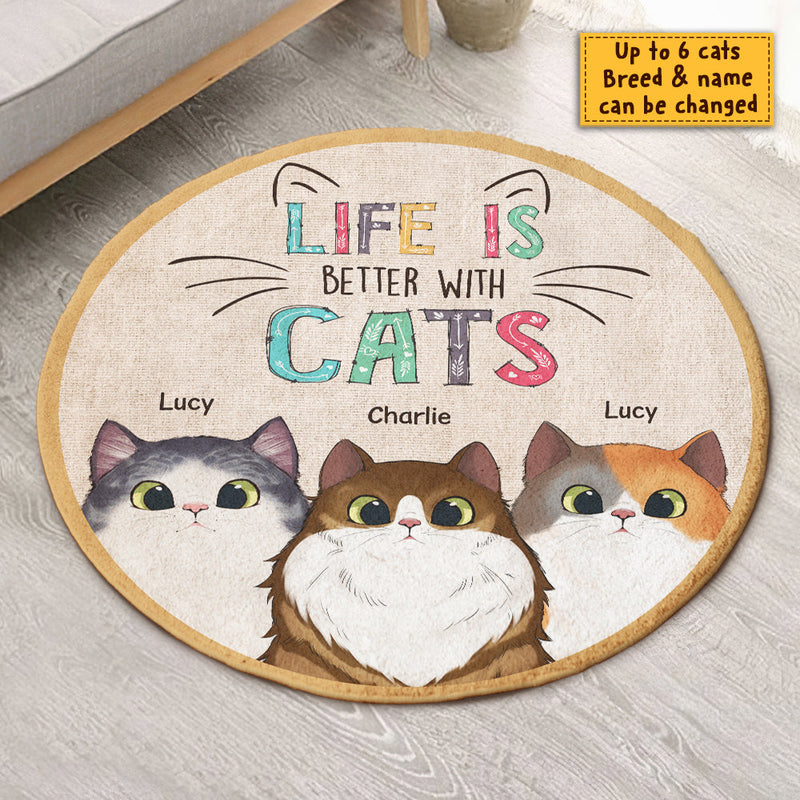 Custom Name Cat Lover Gifts - Personalized Rug