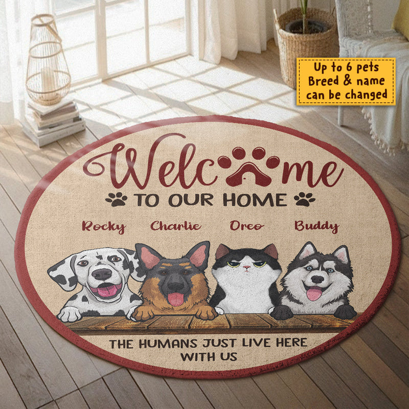 Custom Name Funny Pet Welcome Gifts for Animal Lovers - Personalized Rug