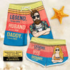 Legend Husband Wife Dad Mom - Personalized Couple Beach Shorts - Gift For Couples, Husband Wife