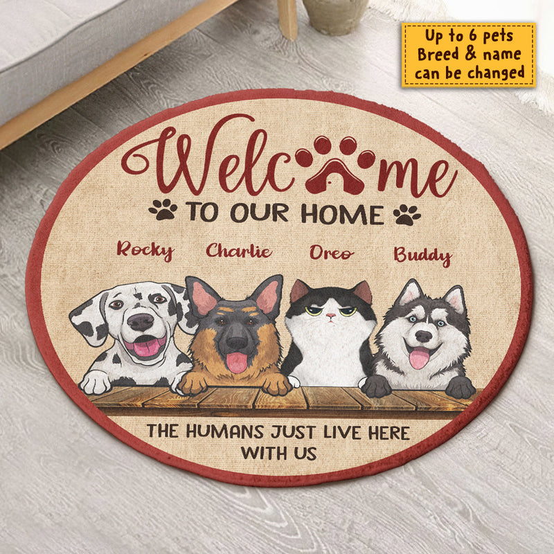 Custom Name Funny Pet Welcome Gifts for Animal Lovers - Personalized Rug