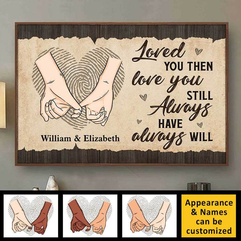 Custom Name Anniversary Couple Gifts - Personalized Poster