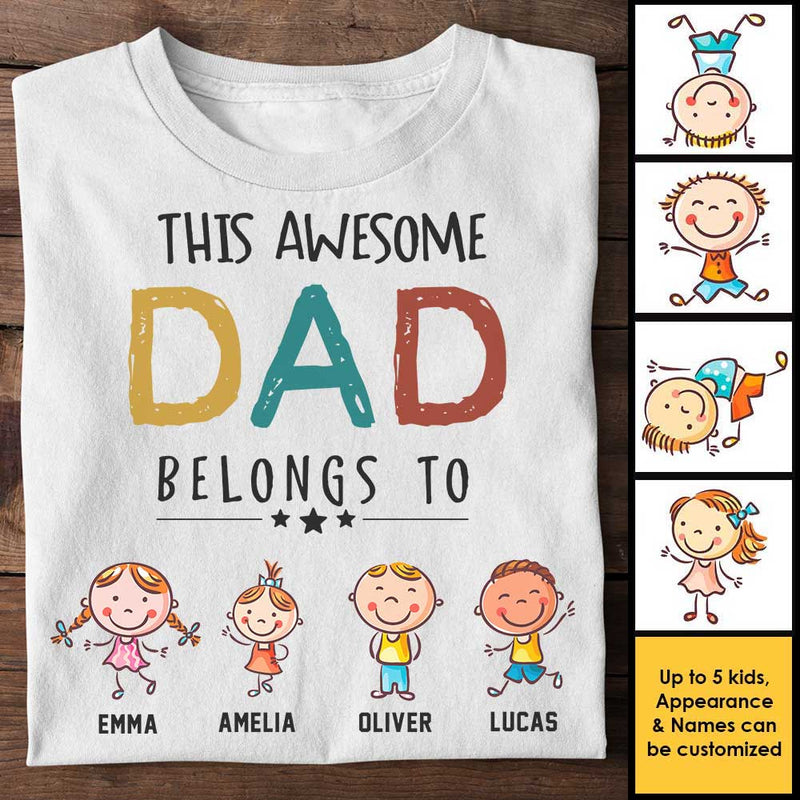 Custom Name Awesome Dad Gifts - Personalized Apparel