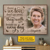 Those We Love Don't Go Away, They Walk Beside Us Every Day - Upload Image, Personalized Horizontal Poster
