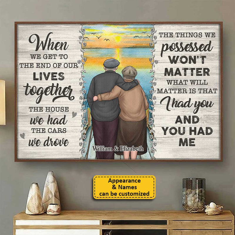 Custom Name Romantic Couple Keepsake Decor - Personalized Poster