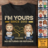 No Returns Or Refunds - Personalized Unisex T-Shirt, Hoodie, Sweatshirt - Gift For Couple, Husband Wife, Anniversary, Engagement, Wedding, Marriage Gift