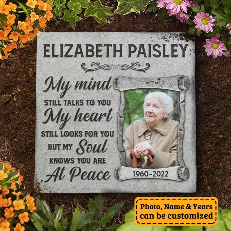 Custom Photo Memorial Garden Decor - Personalized Memorial Stone
