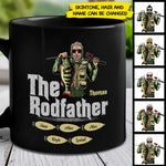Custom Name The Rodfather Fishing Gifts for Dad - Personalized Mug