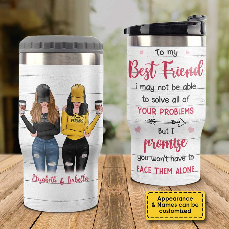 Thanks For Being My Unbiological Sister - Personalized Can Cooler - Gift For Bestie