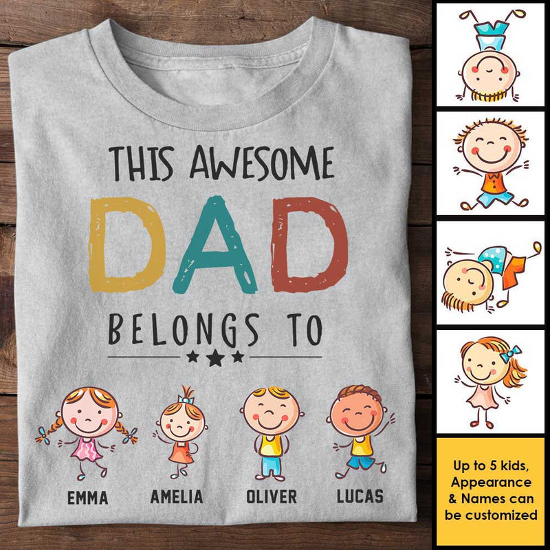 This Is Our Awesome Dad - Personalized Unisex T-shirt, Hoodie - Gift For Dad