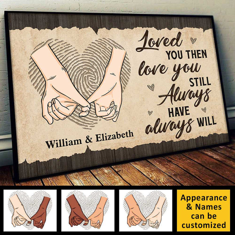 Custom Name Anniversary Couple Gifts - Personalized Poster