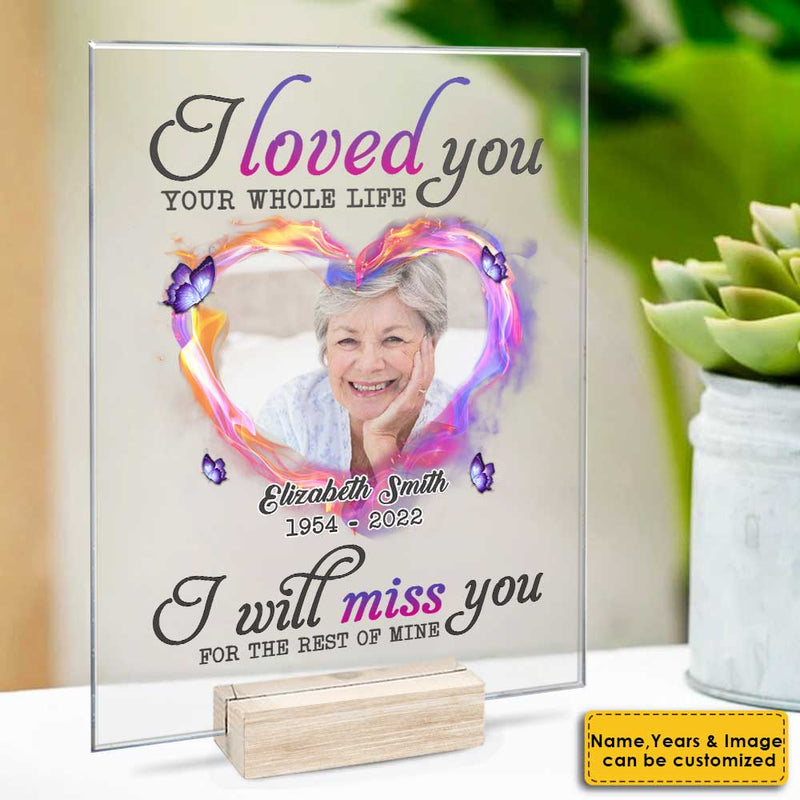 Custom Photo Butterfly Memorial Decor - Personalized Acrylic Plaque