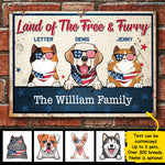 Custom Pet Name Patriotic Family Gifts - Personalized Metal Sign