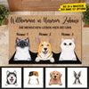 Die Menschen leben hier bei mir German - Funny Personalized Cat Decorative Mat