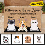 Custom Pet Portrait Welcome Decor - Personalized Doormat