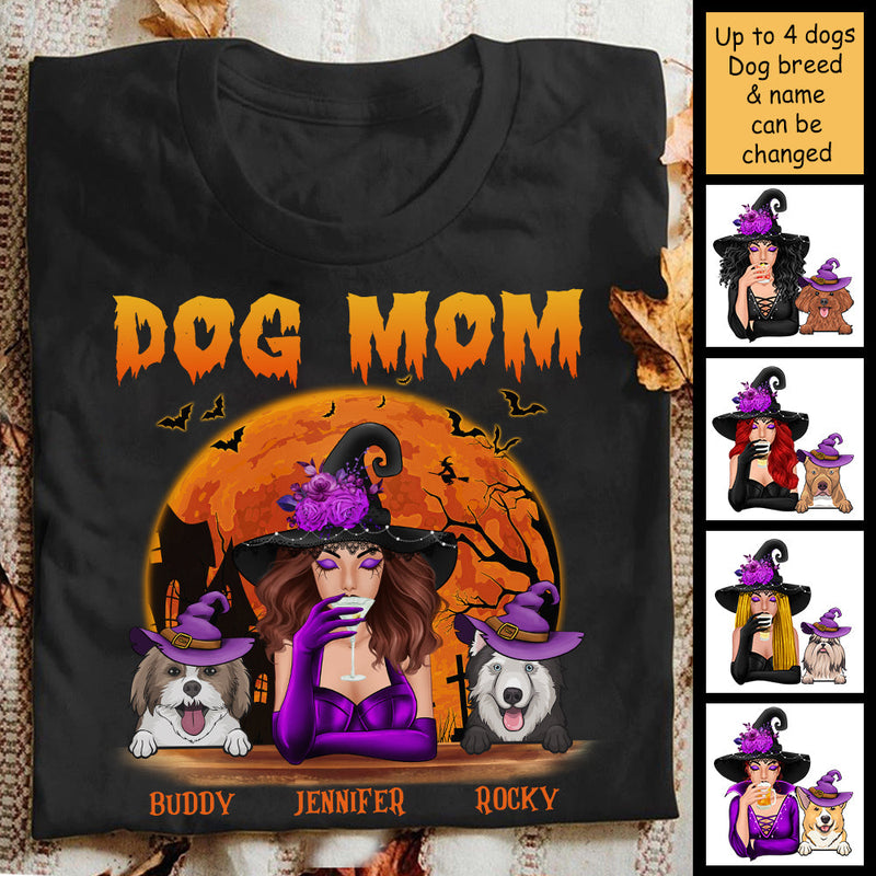 Custom Name Halloween Dog Mom Gifts for Women - Personalized Apparel