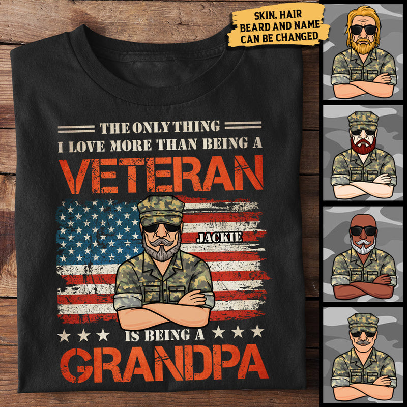 Custom Name Veteran Grandpa Gifts - Personalized Apparel