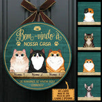 Custom Name Cat Lover Welcome Gifts - Personalized Wood Sign