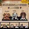 Tous les visiteurs doivent être approuvés par notre chien - Funny Personalized Dog Decorative Mat French