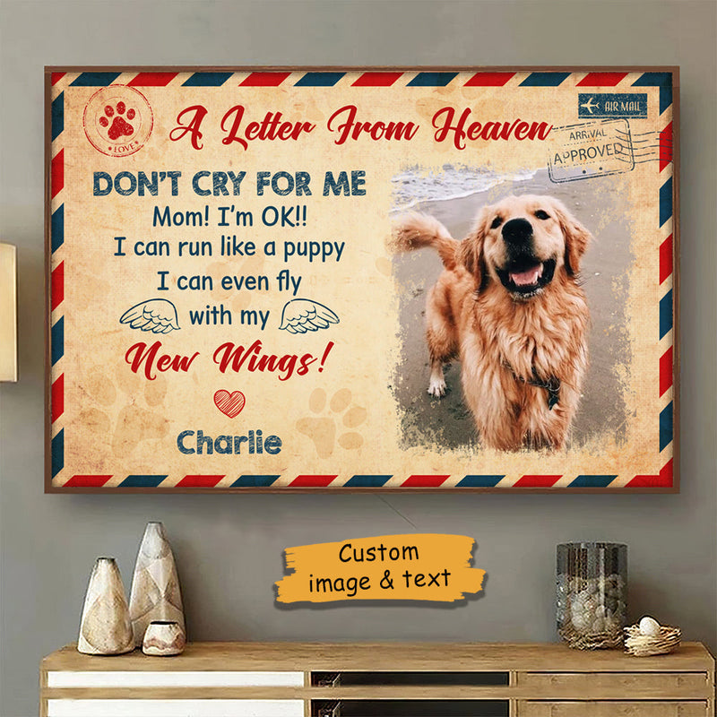 Custom Pet Photo Memorial Gifts for Dog Lovers - Personalized Poster