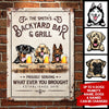 Backyard Bar & Grill - Funny Personalized Dog Metal Sign (WW)