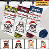 Dear Santa I've Been A Very Good Pet - Christmas Dogs & Smiling Cats - Personalized Christmas Stocking