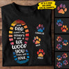 Forget Father's Day We Woof You Every Day Paw Prints - Gift for Dad and Pet Lovers, Personalized Unisex T-Shirt