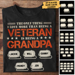 Custom Name Veteran Grandpa Gifts for Men - Personalized Apparel
