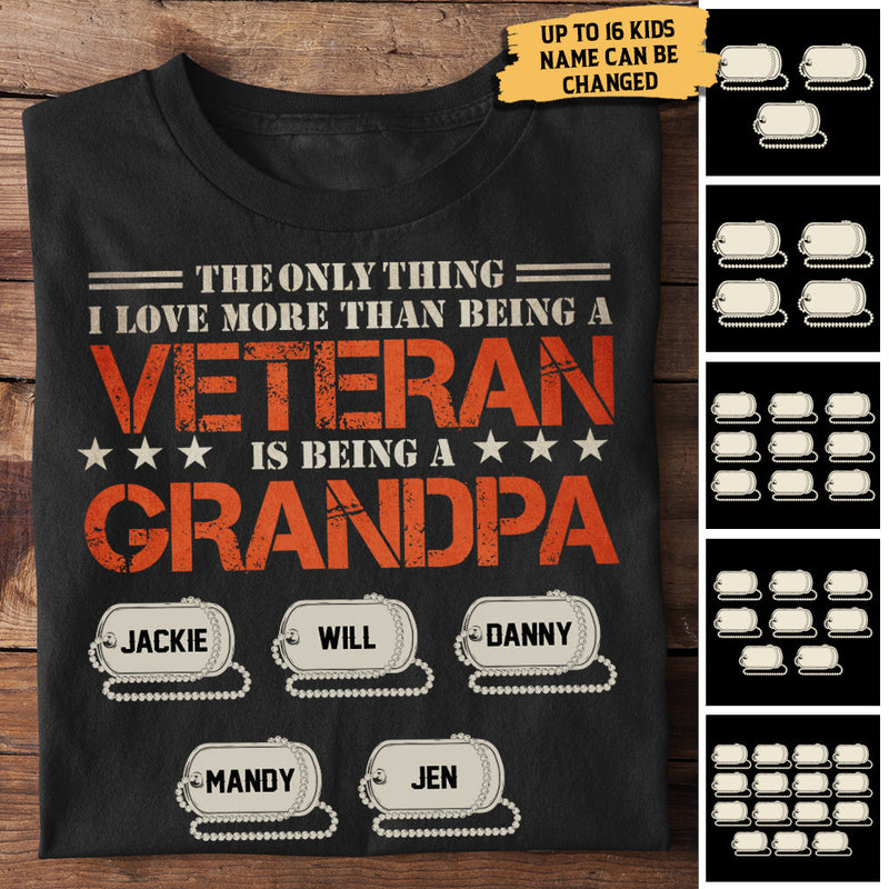 Custom Name Veteran Grandpa Gifts for Men - Personalized Apparel